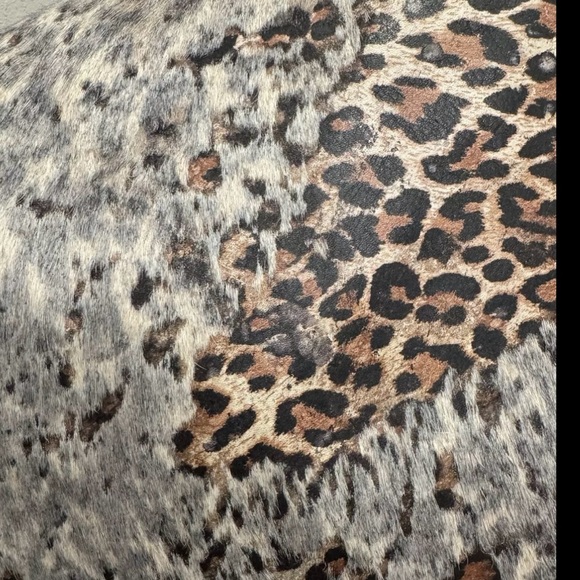 Holy Cow Couture “Designer” Western  Hair On Hide With Fringe Leopard Purse - Picture 4 of 7